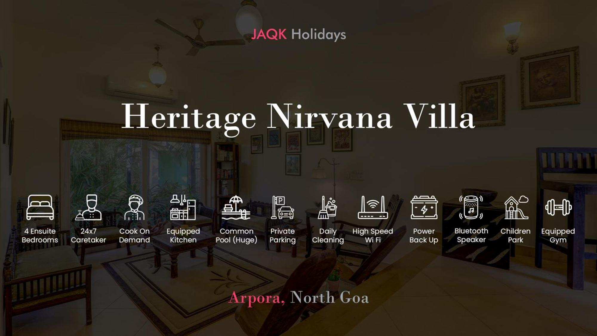 Heritage Nirvana Villa - 4Bhk, Goa Calangute Eksteriør bilde